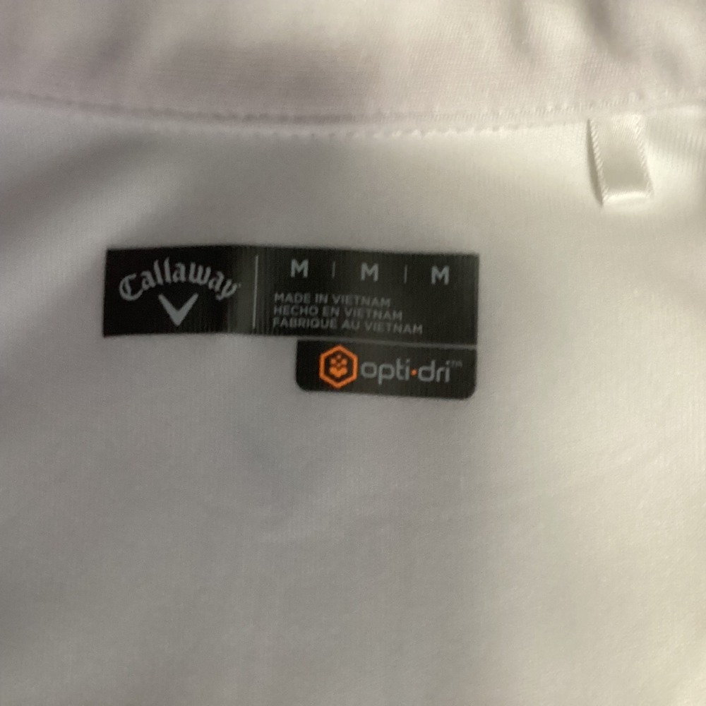 Callaway Womens Opti-Dri Golf Polo Shirt White Pink Colorblock Medium - Picture 3 of 7